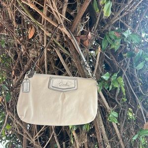 Small ivory coach bag